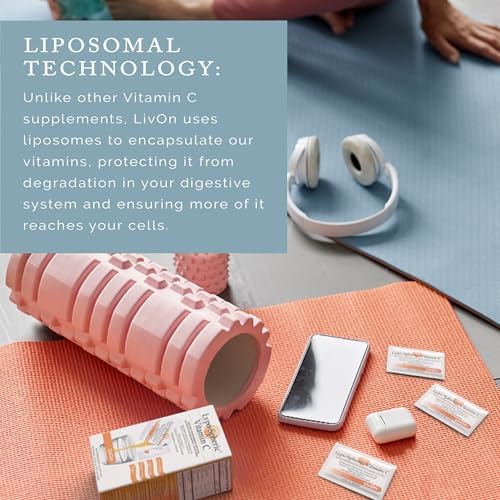 LivOn Laboratories Lypo-Spheric Vitamina C, 1000 mg de Vitamina C y 1000 mg de Fosfolípidos Esenciales por Paquete, Encapsulada en Liposomas para - imagen 2