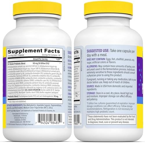 InnovixLabs Probioticos Multi Cepas para Hombres y Mujeres - Suplemento Probiotico - 50 Mil Millones CFU - Salud Digestiva, Inmunidad, 60 Cápsulas - imagen 8