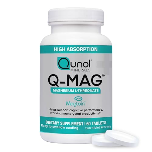 Tabletas de Magnesio L-Treonato Qunol Q-Mag, 2000mg de Magtein para mejorar el rendimiento cognitivo, alerta mental y sueño reparador, 60 piezas - imagen 2