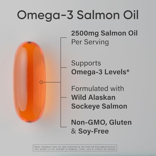 Sports Research® Aceite de Salmón - Salmón Sockeye Silvestre de Alaska | 2500 mg por Porción con Ácidos Grasos EPA y DHA | Certificado MSC - 180 - imagen 2