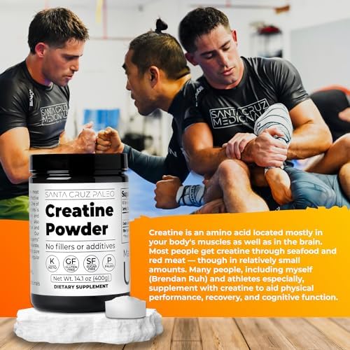 Santa Cruz Paleo Creatina Monohidratada en Polvo Micronizada, Sin Sabor, Suplemento Pre Entreno y de Soporte Muscular, Keto y Sin Gluten, 80 - imagen 4