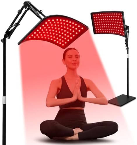 Lámpara de Terapia de Luz Roja Viconor para Cara y Cuerpo, Dispositivo LED de Luz Infrarroja 660nm y 850nm con Soporte - imagen 1