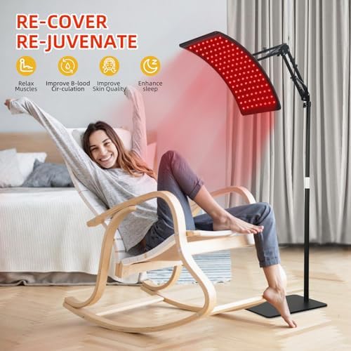Lámpara de Terapia de Luz Roja Viconor para Cara y Cuerpo, Dispositivo LED de Luz Infrarroja 660nm y 850nm con Soporte - imagen 3
