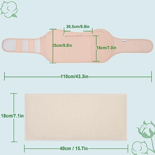 Paquete de Aceite de Ricino DEROWN para Desintoxicación Hepática, Hecho de Franela de Algodón Orgánico y PUL Impermeable, Kit Reutilizable con Diseño - imagen 6