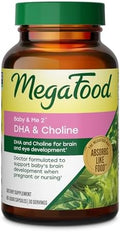 MegaFood Baby & Me 2 Vitaminas Prenatales para Mujeres, Suplementos de DHA y Colina, 60 Cápsulas Veganas para el Desarrollo del Cerebro y Ojos del - imagen 1