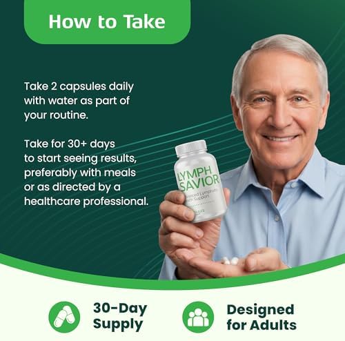 Lymph Savior - Suplemento Natural para el Sistema Linfático con Trébol Rojo, Castaño de Indias y Raíz de Bardana - 30 Días, 1 Botella, Hecho en EE. - imagen 5