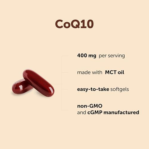 Micro Ingredients CoQ10 400 mg por porción, 240 cápsulas blandas | Hecho con aceite MCT de coco | Coenzima Q10 (Ubiquinona) | Sin OGM - imagen 3