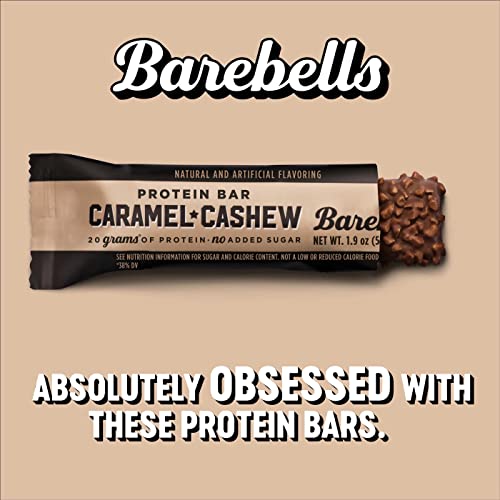 Barras de Proteína Barebells Caramelo y Anacardo - Paquete de 12 (2 cajas) - 20g de Proteína - Snack de Chocolate con 1g de Azúcares - Ideal para - imagen 3