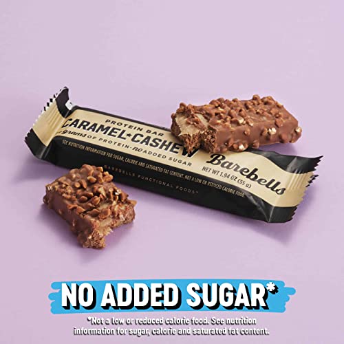 Barras de Proteína Barebells Caramelo y Anacardo - Paquete de 12 (2 cajas) - 20g de Proteína - Snack de Chocolate con 1g de Azúcares - Ideal para - imagen 5