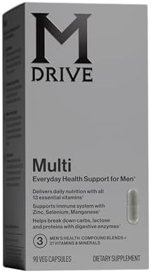 Mdrive Multivitamínico para Hombres, Multivitamínico Diario - Apoyo Inmunológico con Zinc, Selenio, Manganeso y Vitamina D, 90 Cápsulas - imagen 1