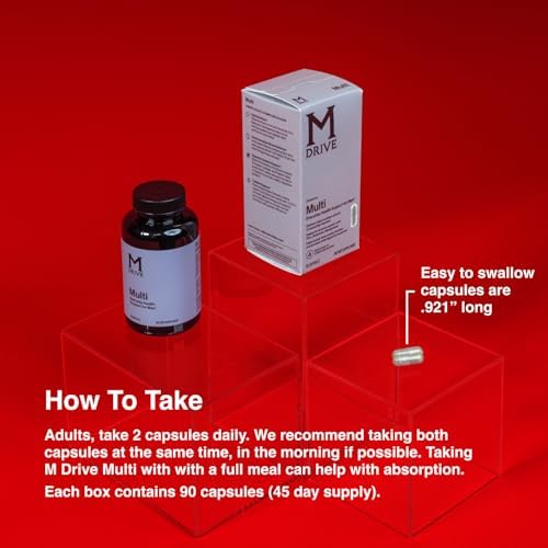 Mdrive Multivitamínico para Hombres, Multivitamínico Diario - Apoyo Inmunológico con Zinc, Selenio, Manganeso y Vitamina D, 90 Cápsulas - imagen 5
