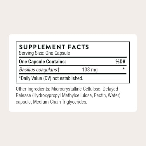 THORNE - Suplemento Probiótico Bacillus Coagulans Estable a Temperatura Ambiente para Promover la Salud Digestiva - 60 Cápsulas - imagen 2