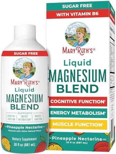 Suplemento de Magnesio Líquido de MaryRuth's | Complejo de Magnesio con Glicerofosfato de Magnesio + Bisglicinato de Magnesio + Taurato + Malato | A - imagen 1