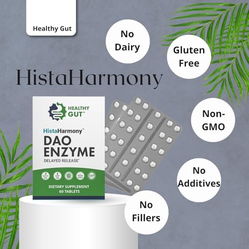 HistaHarmony Healthy Gut | Suplemento de Enzima DAO de Liberación Prolongada | 30,000 HDU Bloqueador de Histamina | 60 Porciones - imagen 3