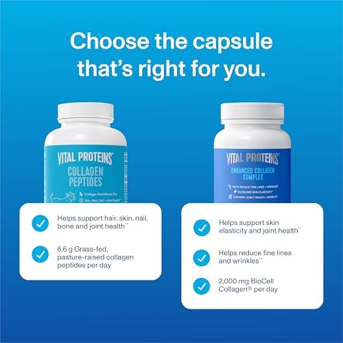 Vital Proteins® Cápsulas de Colágeno Mejorado con BioCell Collagen® - Apoya la Elasticidad de la Piel, Salud Articular y Reduce Líneas Finas y - imagen 3
