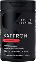 Suplemento de Azafrán Puro Sports Research®, 30 mg - Apoyo para el Ánimo y Estrés - Con Extracto de Azafrán Affron® - Vegano, No GMO, Sin Gluten - 60 - imagen 1