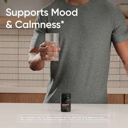 Suplemento de Azafrán Puro Sports Research®, 30 mg - Apoyo para el Ánimo y Estrés - Con Extracto de Azafrán Affron® - Vegano, No GMO, Sin Gluten - 60 - imagen 6