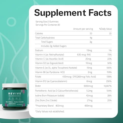 Gomitas Neonomicon Balmbare Revive para la Pérdida de Cabello - Con Musgo Marino, Vitamina C, E, Aloe Vera y Polvo de Perla, 60 piezas - imagen 2