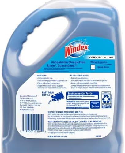 Recarga de Windex 1 Galón, Limpiador de Cristales Original 1 Galón - imagen 5