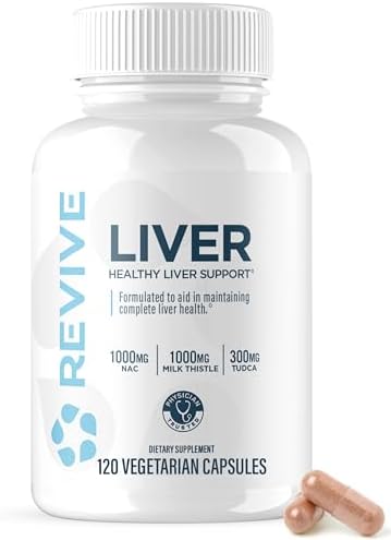 Suplemento Natural de Limpieza Hepática Revive MD, Fórmula de Soporte con Cardo Mariano, Promueve la Salud del Hígado y Reduce la Inflamación – 120 - imagen 1