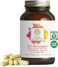 Complejo D3 + K2 de PURE SYNERGY | Suplemento Vegano de Vitamina D3 y K2 | 60 Cápsulas Orgánicas para Huesos, Cerebro e Inmunidad - imagen 1