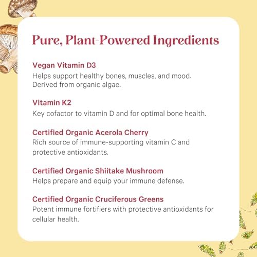 Complejo D3 + K2 de PURE SYNERGY | Suplemento Vegano de Vitamina D3 y K2 | 60 Cápsulas Orgánicas para Huesos, Cerebro e Inmunidad - imagen 5