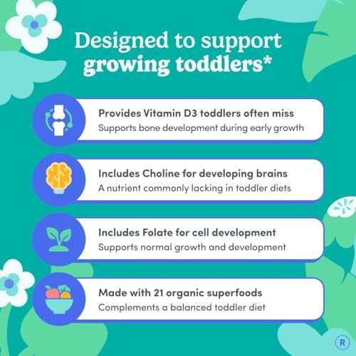 Gomitas Multivitamínicas FIRST DAY para Niños (2-3 Años) | Con Vitaminas A, C, D3, B2, B12, Colina, Folato y 21 Superalimentos Orgánicos | Suministro - imagen 4