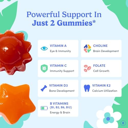 Gomitas Multivitamínicas FIRST DAY para Niños (2-3 Años) | Con Vitaminas A, C, D3, B2, B12, Colina, Folato y 21 Superalimentos Orgánicos | Suministro - imagen 5