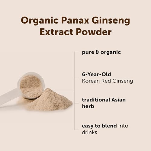 Micro Ingredients Polvo de Raíz de Ginseng Coreano Orgánico, 4 Onzas | Ginseng Rojo Panax | Hierba Tradicional Asiática | Sin OGM y Apto para Veganos - imagen 3