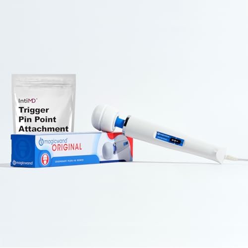 Masajeador Original Authentic Magic Wand - Masajeador Personal Ultra Potente de 2 Velocidades con Accesorio IntiMD Pin Point Gratis - imagen 1