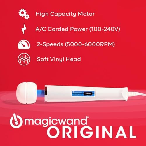 Masajeador Original Authentic Magic Wand - Masajeador Personal Ultra Potente de 2 Velocidades con Accesorio IntiMD Pin Point Gratis - imagen 3