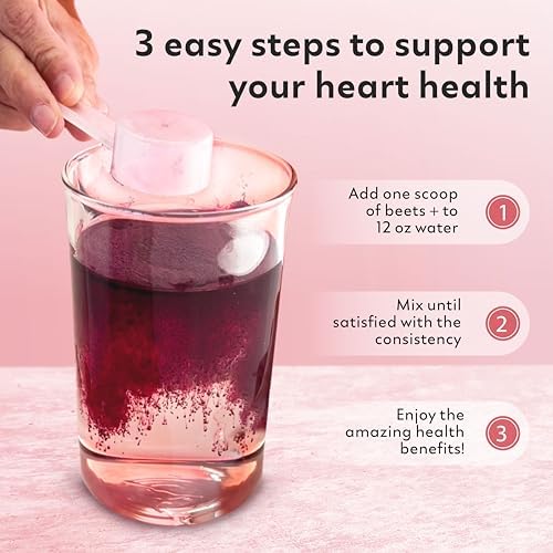 Natrava Beets+ Mezcla Orgánica de Polvo de Remolacha Fortificada con Vitaminas y Prebióticos para Energía Saludable del Corazón y Producción de Óxido - imagen 5