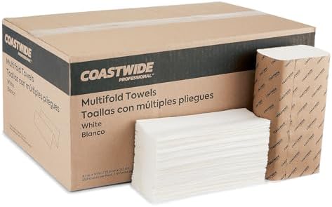 Toallas de papel multicapas Coastwide Professional de Staples, 1 capa, 250 hojas/paquete, 16 paquetes/caja - imagen 1