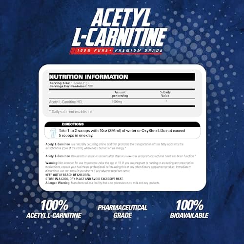 EHP Labs Acetil L-Carnitina en Polvo - Apoya la Energía Natural, Función Cerebral Saludable, Salud Cardiaca, Vegano, Sin Gluten, No OGM - 100 - imagen 2