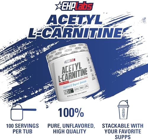 EHP Labs Acetil L-Carnitina en Polvo - Apoya la Energía Natural, Función Cerebral Saludable, Salud Cardiaca, Vegano, Sin Gluten, No OGM - 100 - imagen 3