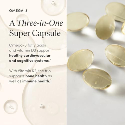 Suplemento Omega 3, Vitamina D y K2 'Pause Life', Libre de Gluten, 120 Softgels, Apoyo Inmunológico, Ingredientes Naturales, Sin Sabor - imagen 5