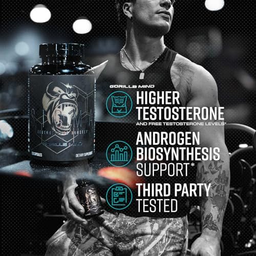 Gorilla Mind Sigma Aumento de Testosterona - Con Extracto de Tongkat Ali y Fadogia Agrestis para Niveles Óptimos de Testosterona (120 Cápsulas) - imagen 5