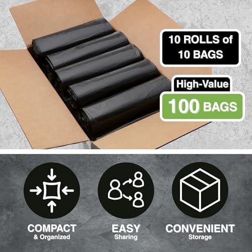 Bolsas de Basura Top Knot de 45 Galones 40X46 1.5 Mil Negras 100 Piezas para Contenedor de 40 a 44 Galones Hechas en EE. UU. - imagen 3