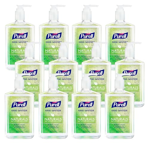 Gel Desinfectante de Manos Purell NATURALS Avanzado, con Acondicionadores de Piel y Aceites Esenciales, 12 oz, Botella con Dosificador (Caja de 12) - - imagen 3