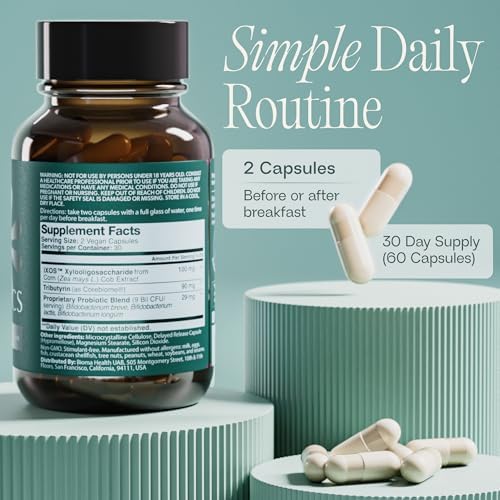 BIOMA Probióticos - Probiotic para la Salud Digestiva - Apoyo Intestinal para Hombres y Mujeres con Xylooligosacáridos, Tributirina y Bifidobacterium - imagen 4