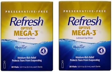 Gotas Lubricantes para Ojos Refresh Optive Mega-3 Sin Conservadores, 0.01 Onzas Líquidas - 30 Viales (Paquete de 2) - imagen 1