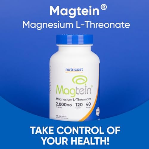 Nutricost Magnesio L-Treonato como Magtein 2000mg, 120 Cápsulas - Sin OGM, Libre de Gluten, Apto para Vegetarianos - imagen 5