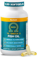 MacuHealth Omega 3 Aceite de Pescado - 1100mg DHA, 1100mg EPA, Suplemento para la Salud Ocular y Cerebral, Fórmula de Triglicéridos, 120 Cápsulas - imagen 1