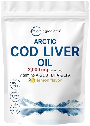Aceite de Hígado de Bacalao 2,000mg por Porción, 360 Cápsulas Blandas | Sabor Limón Sin Eructos – Rico en Omega 3, Vitaminas A y D3, EPA, DHA | - imagen 1