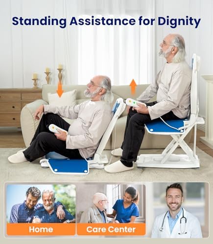 Silla Elevadora Eléctrica VOCIC Upgrade con Ruedas, Asistente Portátil para Ancianos, Soporta hasta 300 LBS, Incluye 2 Tipos de Ventosas, Sin - imagen 2