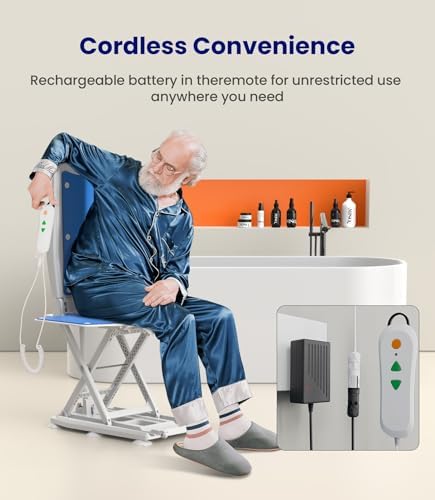 Silla Elevadora Eléctrica VOCIC Upgrade con Ruedas, Asistente Portátil para Ancianos, Soporta hasta 300 LBS, Incluye 2 Tipos de Ventosas, Sin - imagen 7