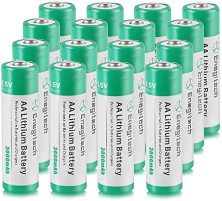 Baterías de Litio Enegitech AA 3000mAh 1.5V, Paquete de 16, para Cámara Blink, Timbre, Cerradura Inteligente y Sistema de Alarma - imagen 1