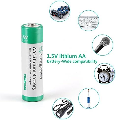 Baterías de Litio Enegitech AA 3000mAh 1.5V, Paquete de 16, para Cámara Blink, Timbre, Cerradura Inteligente y Sistema de Alarma - imagen 5