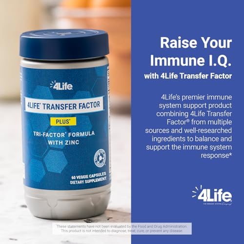 4Life - Transfer Factor Plus Zinc - Suplemento de Apoyo Inmunológico con Mezcla de Hongos, Calostro, Yema de Huevo, Péptidos - 60 Cápsulas Veganas - imagen 4