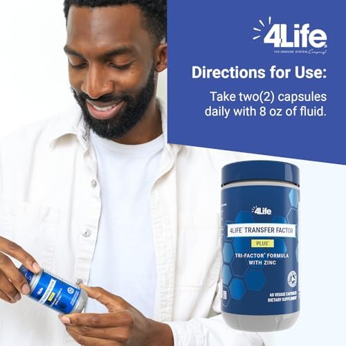 4Life - Transfer Factor Plus Zinc - Suplemento de Apoyo Inmunológico con Mezcla de Hongos, Calostro, Yema de Huevo, Péptidos - 60 Cápsulas Veganas - imagen 5